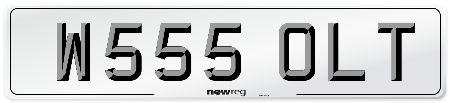 W555 OLT Number Plate from New Reg